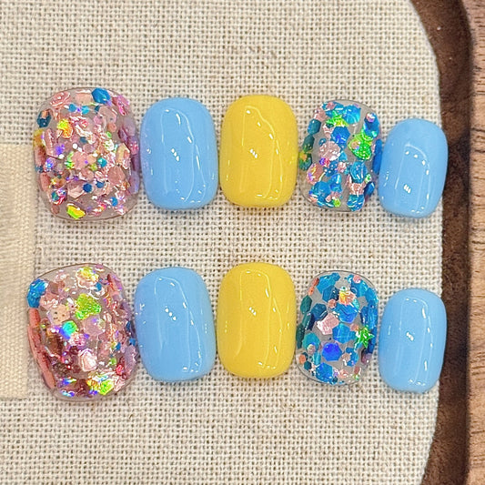 Candy Pop – Glitter & Pastel Press-On Nails