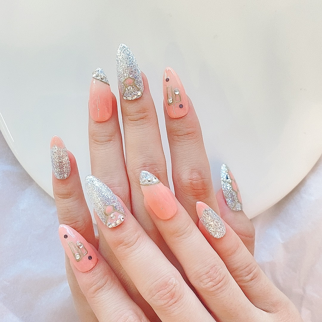 Glam Viper – Glitter & Geometric Press-On Nails