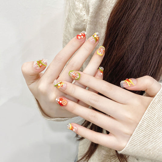 Citrus Crush – Fruity Fun Press-On Nail